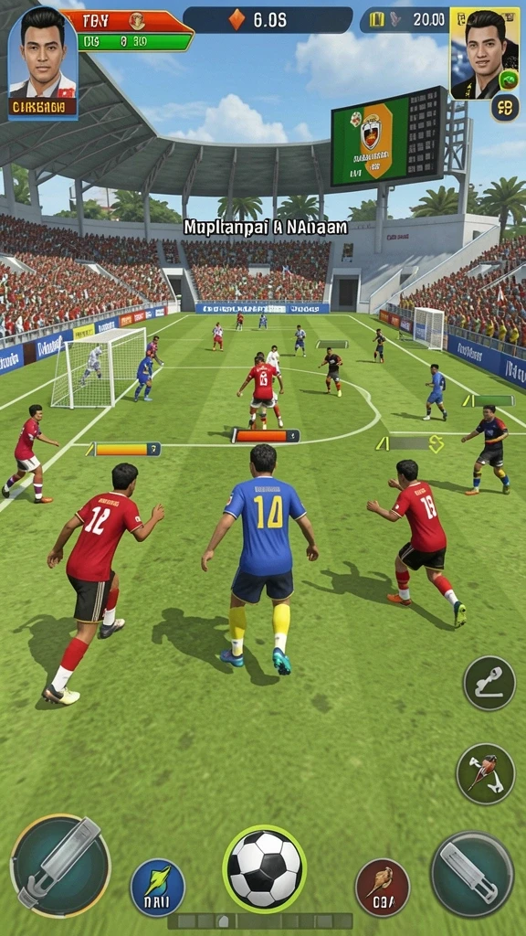 Aksi seru dalam pertempuran melawan musuh.