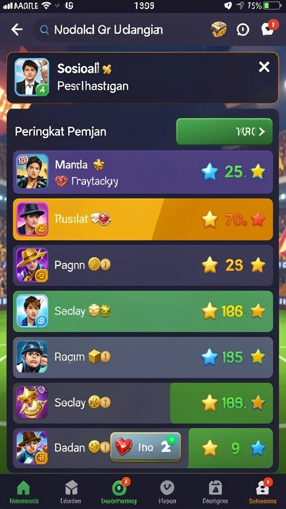 Sistem reward yang memotivasi pemain.