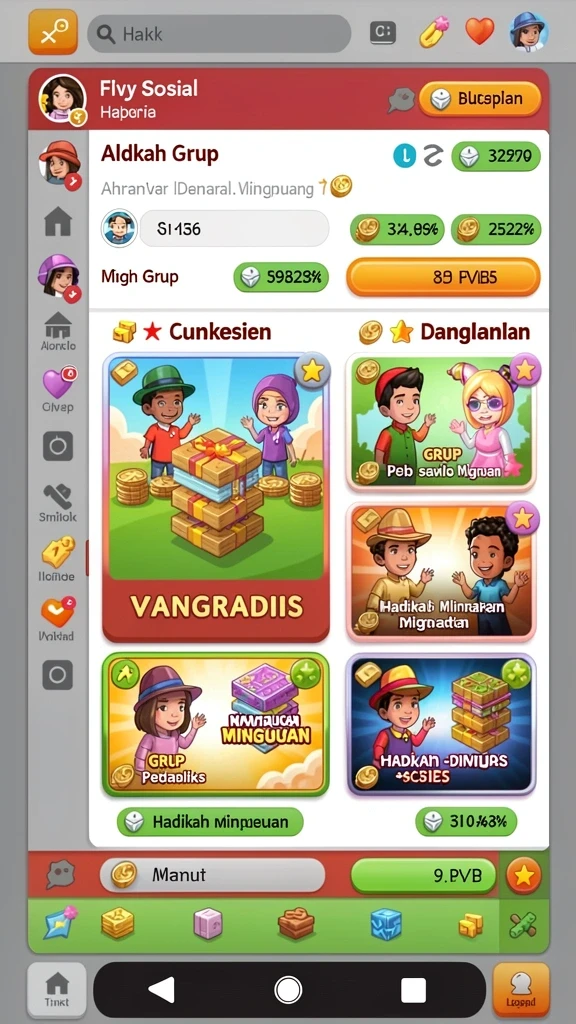 Nikmati fitur interaksi sosial dengan pemain lain.