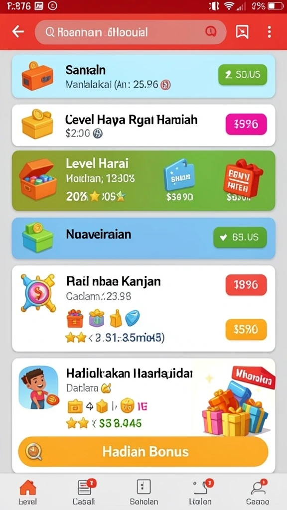 Tampilan antarmuka yang menarik dan user-friendly.