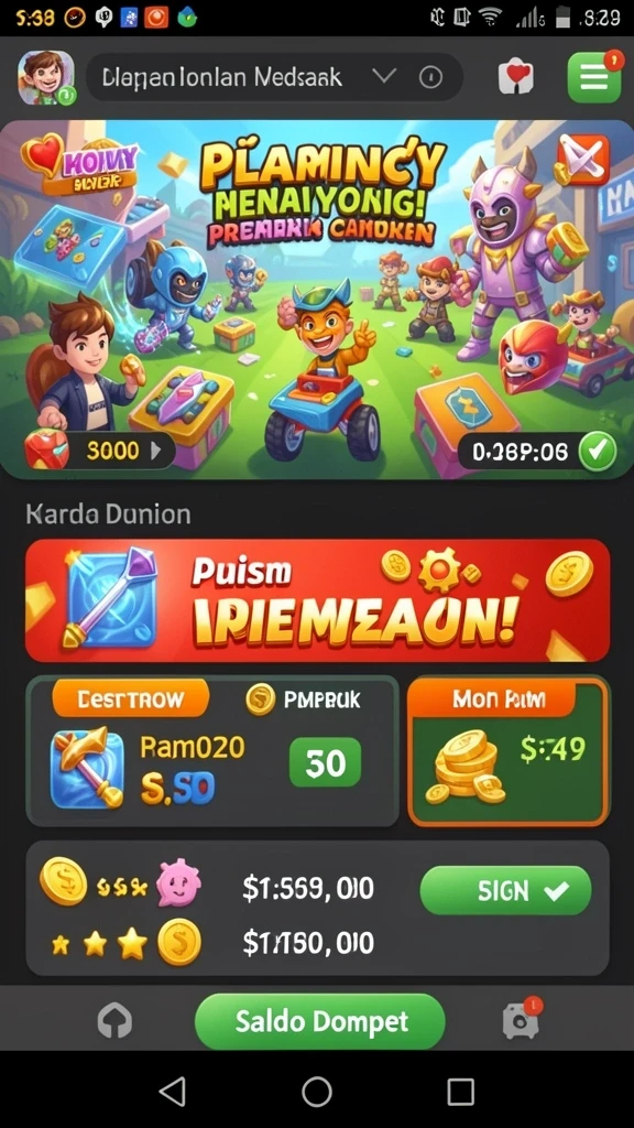 Pengguna dapat menikmati sistem reward yang menarik.