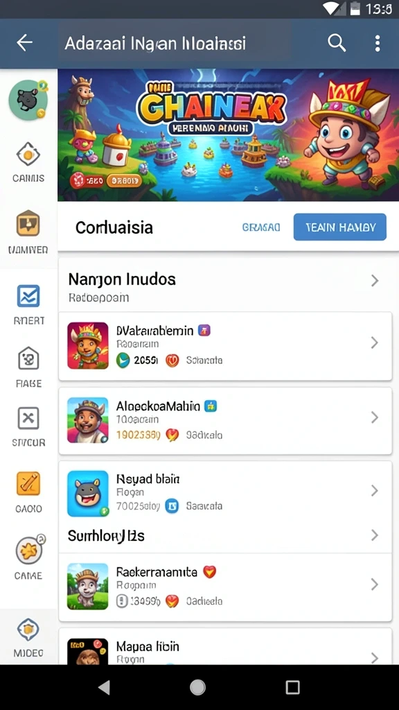 Beragam permainan yang bisa dipilih sesuai selera.