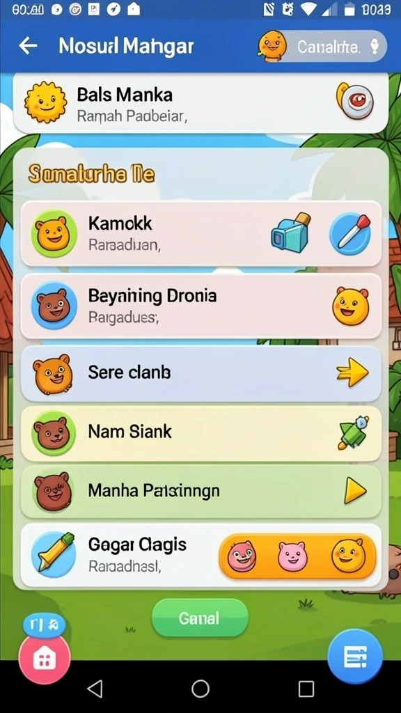 Tampilan awal yang penuh warna dan menarik.