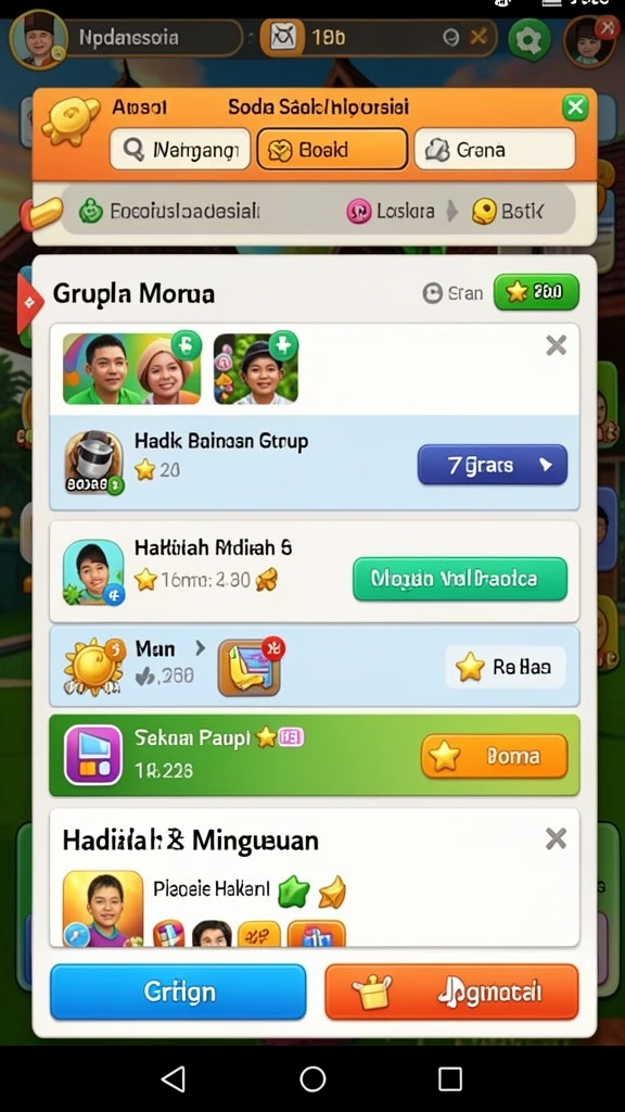 Mode permainan interaktif yang menghibur.