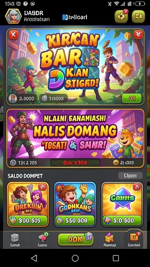 Pilihan permainan yang beragam dan menghibur.