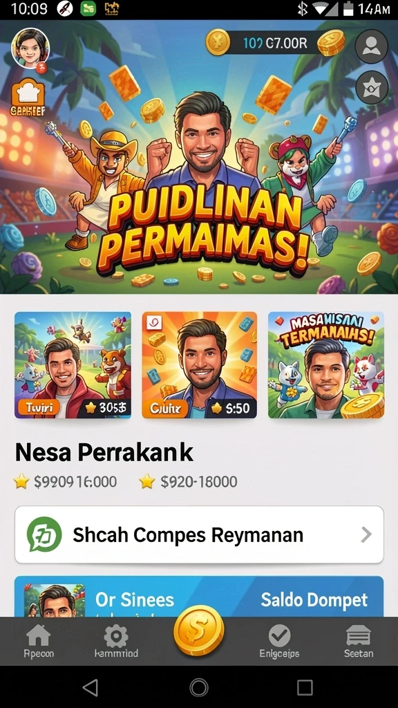Level permainan yang menantang dan seru.